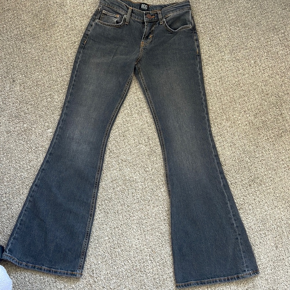 PDG black flare, jeans, medium rise